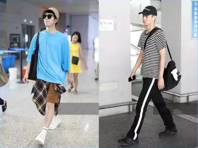 都是分手后现身，看看纪凌尘和井柏然的机场照，网友:差距太大了