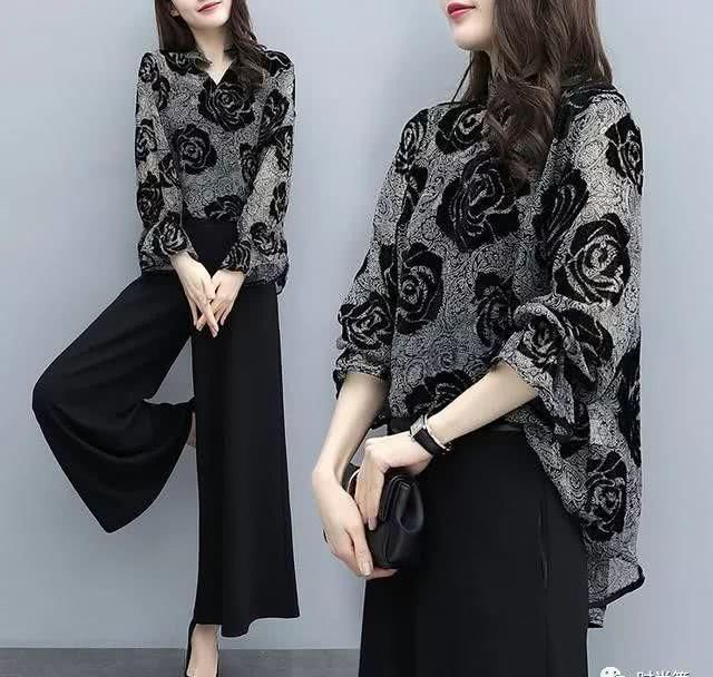  #建议#若是你45-65岁，若不差钱，建议：阔腿裤套装，高雅大气惊艳