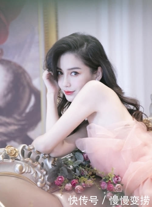 『 杨颖』瞬间少女感十足，杨颖新造型也太美了一袭抹胸薄纱裙配波浪卷