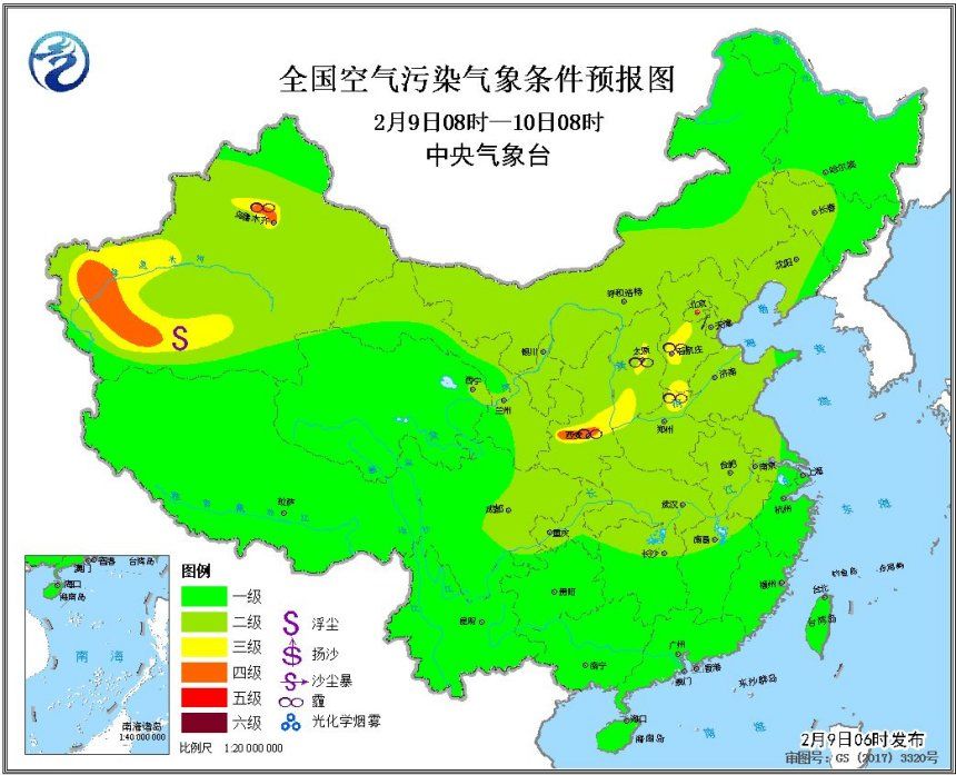 中央气象台:未来一周冷空气频繁，全国大部大气扩散条件较好