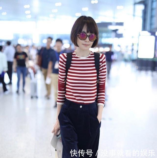 鲁豫的腰有多细这么紧的收腰裤都能穿上，真有80斤吗