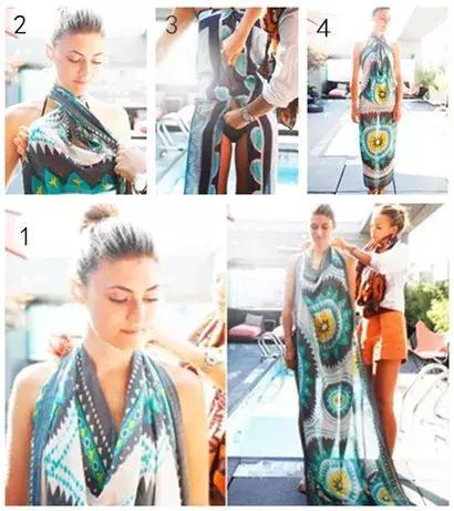 去海滩度假戏水无需泳衣？开玩笑？真的，DIY一条围巾就ok了！