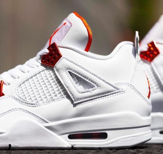  【AJ4】今夏最有牌面小白鞋！AJ4 “Orange Metallic” 周六发售！