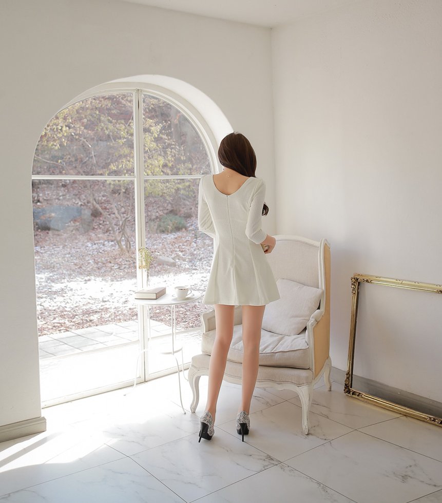 潘伯夫凝恋十字花边洋裙