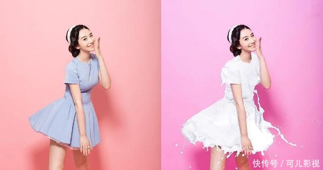 众女星挑战牛奶裙，娜扎美背赵丽颖美腿，唯有张含韵最有感觉！