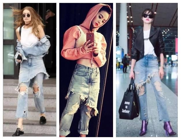 牛仔裤也有假两件？赵薇金晨让你分不清长短都不及谭维维的抢眼