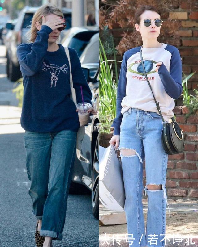 『EmmaRoberts』春季穿平底鞋如何搭配显高显瘦又时髦?跟EmmaRoberts学就对啦!