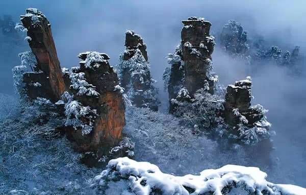 雪后的张家界，银装素裹，如临仙境！