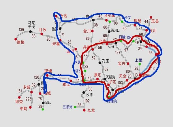 四川出发18条自驾旅游地图精简版：放在手机里，千万别删了！