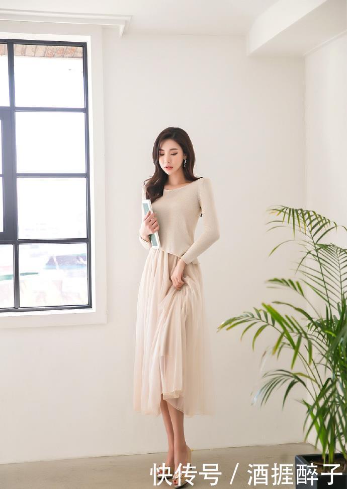 [半身裙]服装模特蕾丝半身裙，优雅靓丽秒变成气质女神