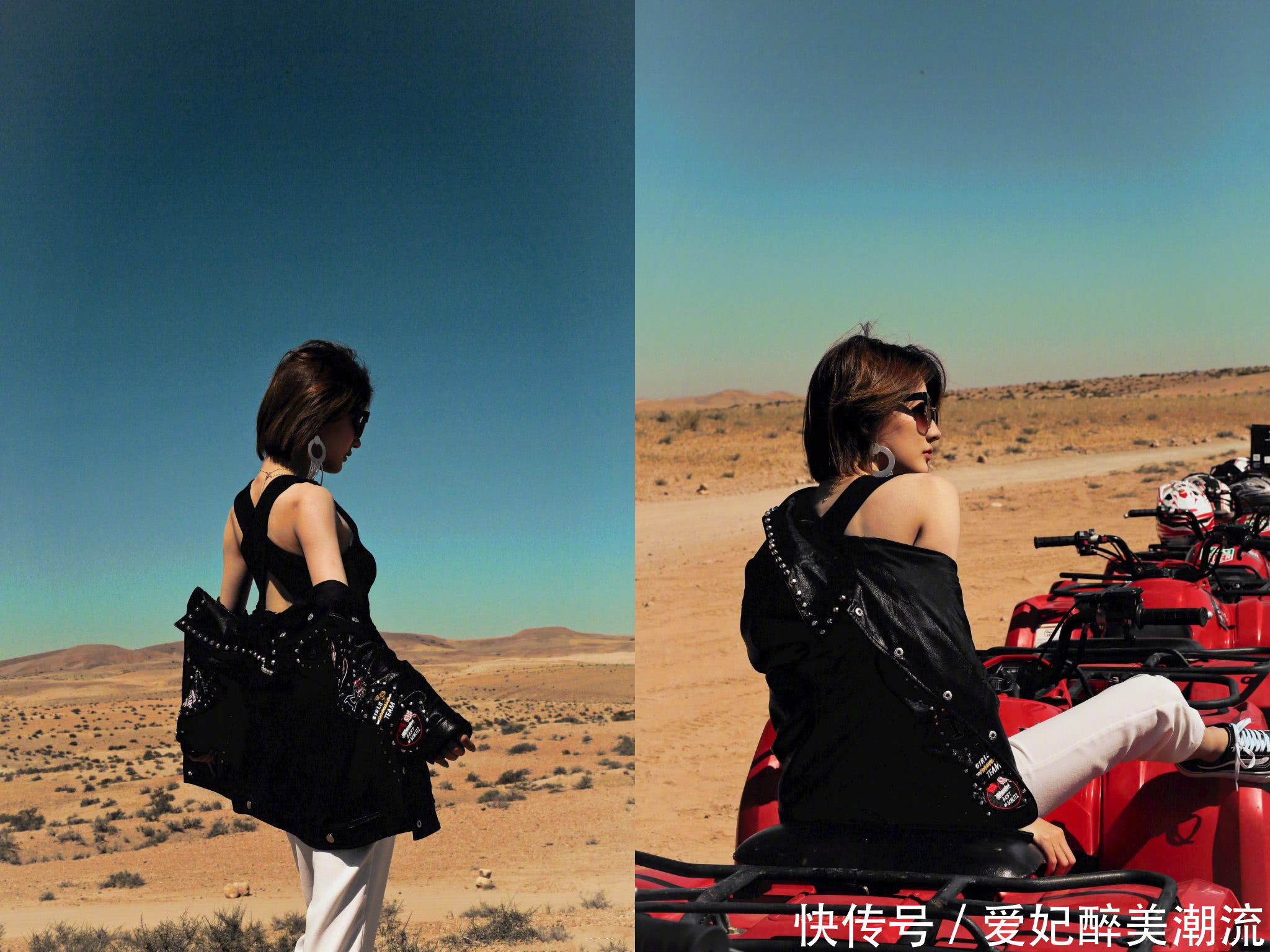 徐璐穿超短裤去机场，暴露了一双惊艳长腿，当看到她的脸我呆了！