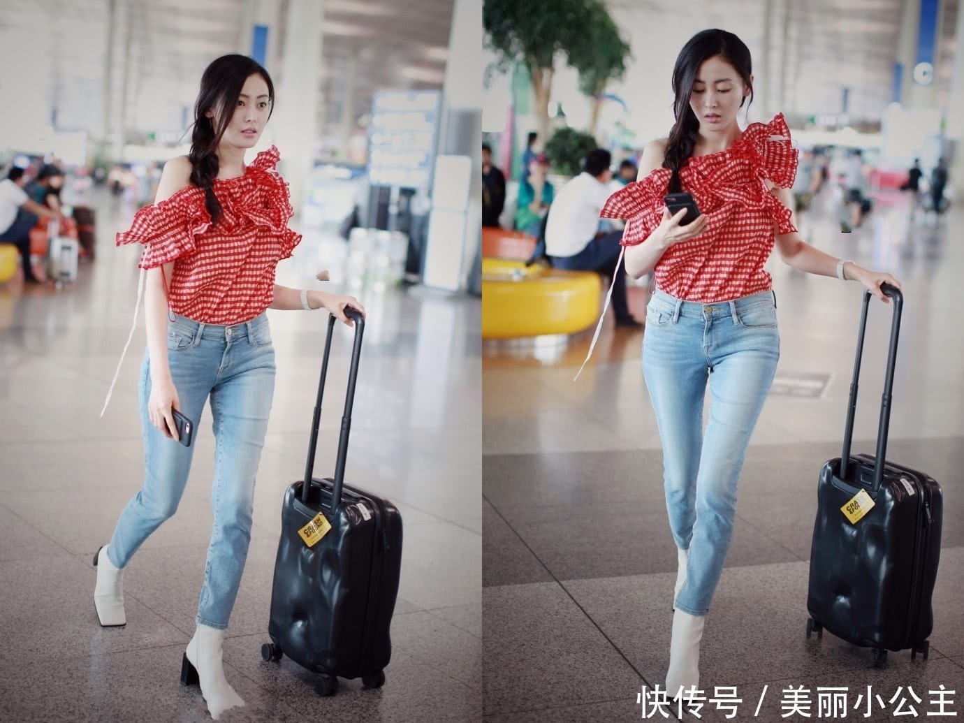 张天爱厉害了！牛仔裤里面还缝了条“短裤”好奇怎么穿进去的？