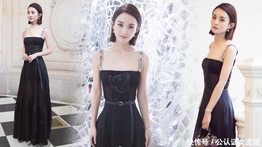 赵丽颖性感吊带裙惊艳外媒  美女路人吊带裙似仙女