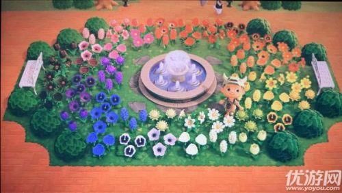 『花色』动物之森全花色花圃建造方法 动物之森全花色花圃花色位置
