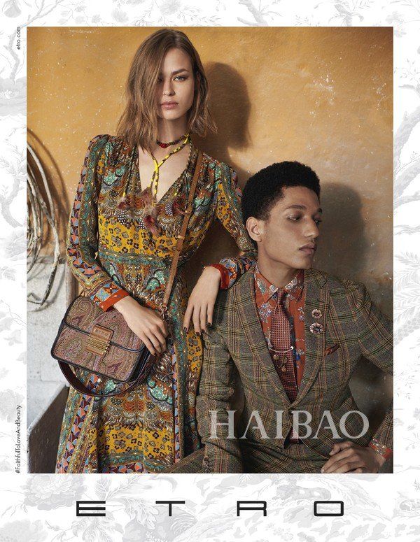 艾绰  2018秋冬系列广告大片，由中国超模奚梦瑶、纪凌尘领衔演绎