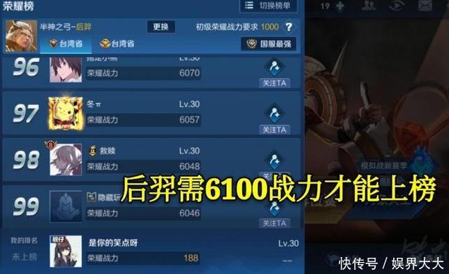  [时光]荣耀战区别定位台湾，英伦时光5000战力才上县级榜单，没有市级榜单