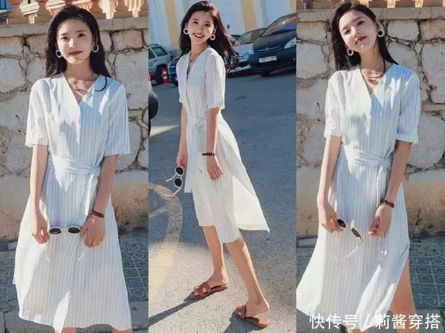 屁股大腿粗的女生很适合穿这4条A字连衣裙,真的非常显瘦!
