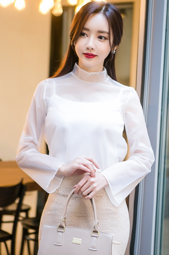 女神孙允珠，雾霭烟缭微薄蚕丝欧根纱雪纺