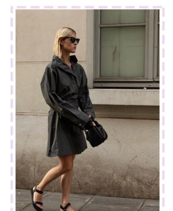  「风衣」春季风衣新穿法，变成裙装款式简约更百搭，穿上遮肉显瘦又时髦