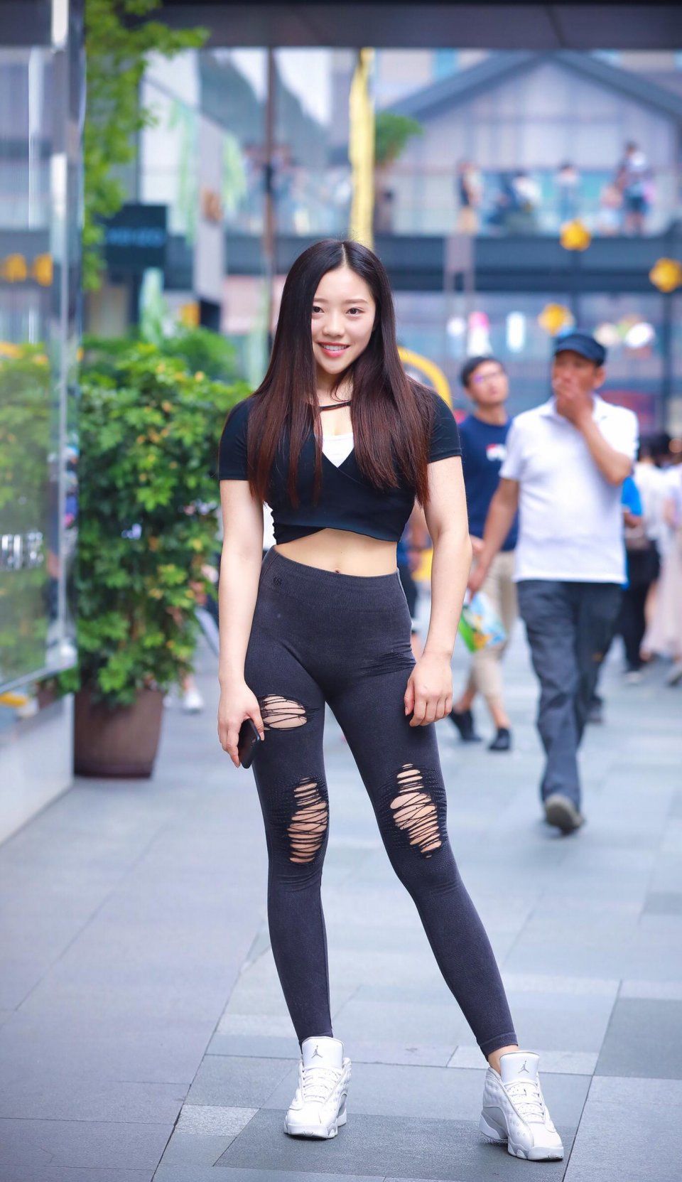 健身大长腿凹凸有致极品身材