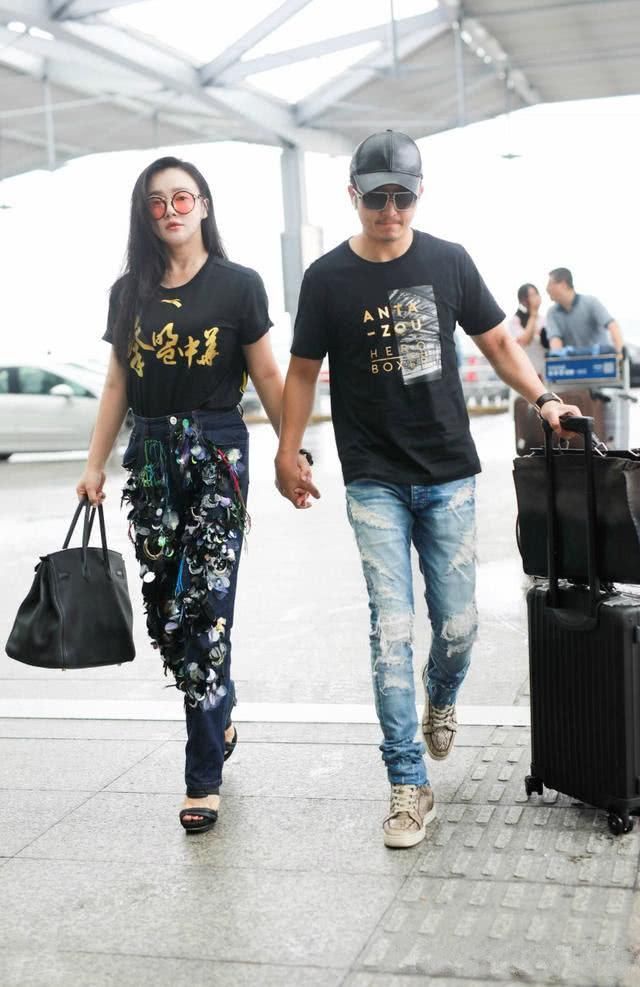 冉莹颖又搞事情！穿条鱼鳞裤也敢去机场，网友：得亏你老公是拳王