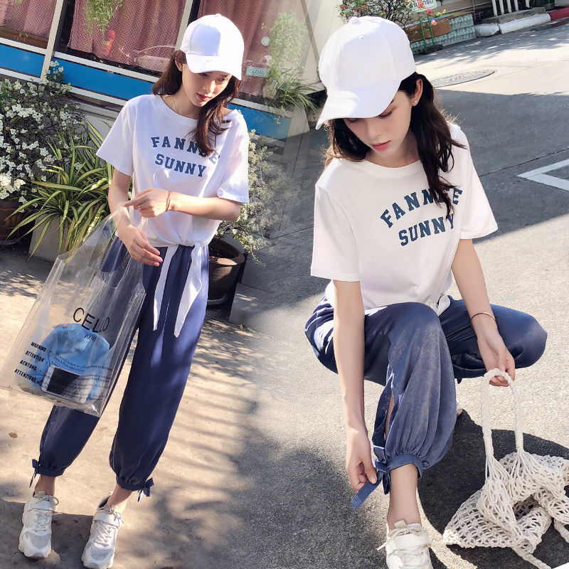 高跟鞋扔了吧!立秋特推:萝卜裤套装，视觉腿长2米，配小白极美