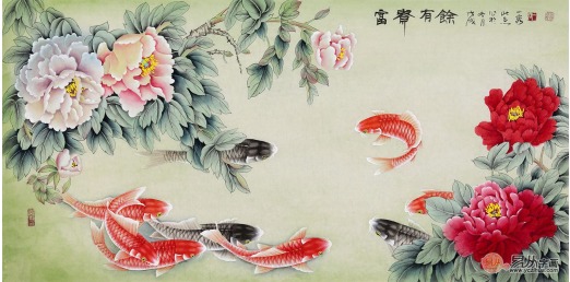 王一容擅长画什么 招财九鱼图可谓是一绝