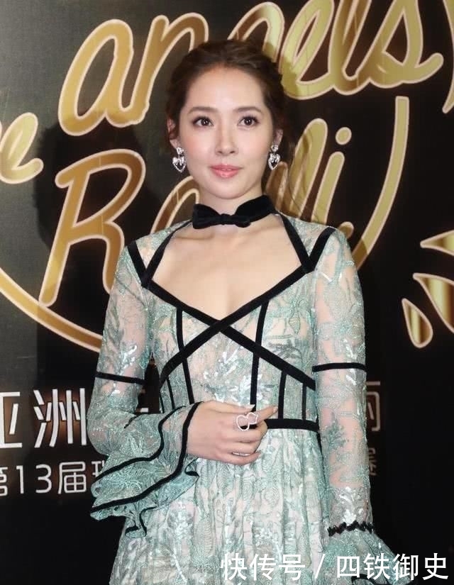 【 赢家】穿蓝绿色刺绣裙,36岁成人生赢家!,郭碧婷嫁入豪门后“放开”了