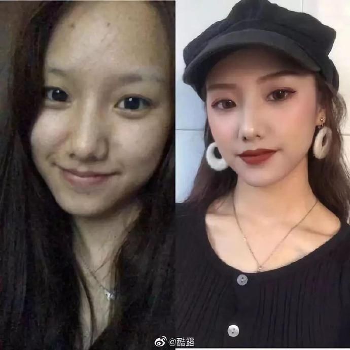  『女生』女生化妆后的迷之自信？简直不敢相信自己的眼睛，这就是整容吧！