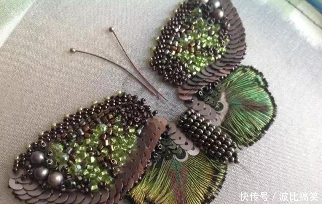 【珠绣胸针】你离小仙女只差一件闪闪的配饰,DIY手工珠绣饰品,附教程