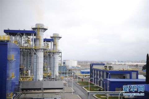  「气电站二期工程现场」中企承建的格鲁吉亚重点电站项目竣工