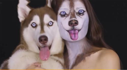 女子化妆技术“太逼真”,活脱脱把自己变成“狗”,网友:真奇葩