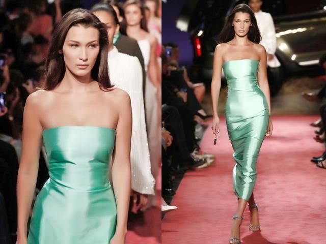 Gigi时装周走秀，同台妹妹显差距，难怪大秀接到手软!