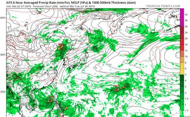 局部暴雨！华北降雨或提前到28日，7号台风酝酿中，或给华南降温