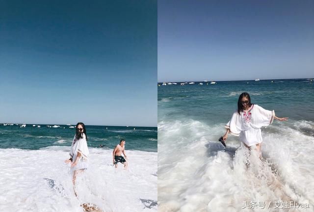 39岁无人敢娶，陈乔恩度假穿衬衫连衣裙颜值爆表，脚上文字很抢镜