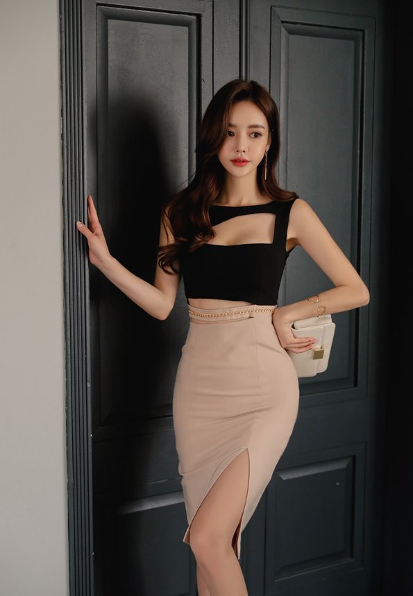 深邃奥文多娇艳如花开叉裙