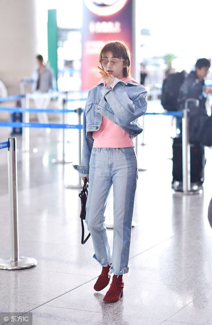 景甜遇上牛仔裤，简直完美