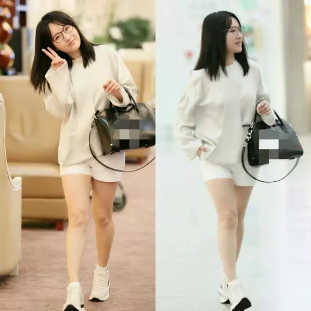 杨钰莹真有勇气,穿这么短的短裤出门,47岁走清新风依旧不油腻