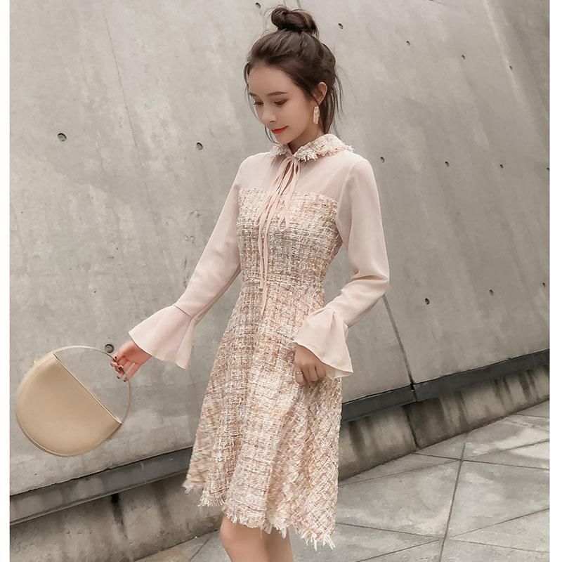 都说秋天别穿连衣裙，那是你没看到这些小香风裙装比套装洋气多了