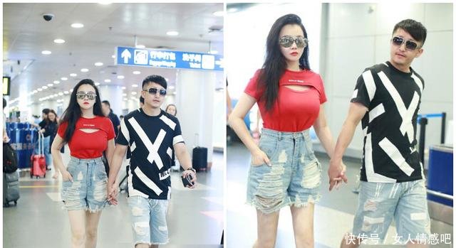 冉莹颖厉害！这么紧的裤头也要硬塞，这么宽的T恤却有撑爆的感觉