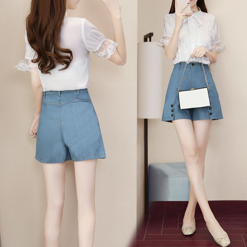 小个子女生，三伏天少穿裙子，刚刚上新的阔腿短裤套装，美爆了
