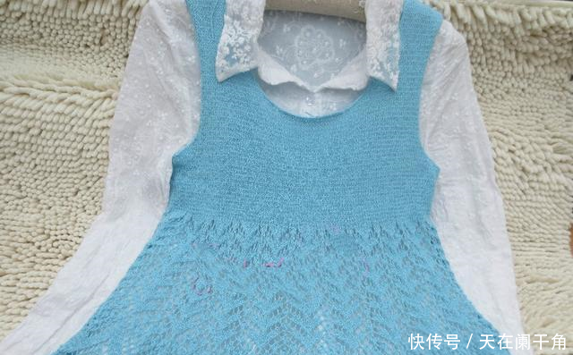 素雅飘逸的夏日女生背心裙编织,带教程图解