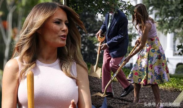 梅拉尼娅穿2万多裙子,10cm高跟鞋卡泥里!可惜白宫再无米歇尔