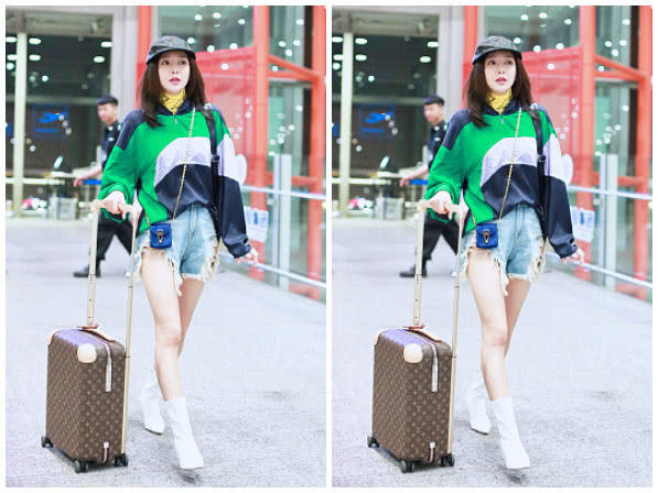 37岁秦岚敢穿！热裤开边嘻哈风性感又减龄，网友：身材不输杨颖