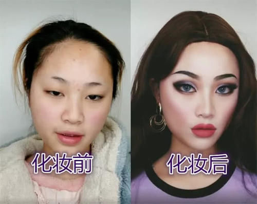  『小姐姐』化妆前VS化妆后，差距太明显，不看不知道，看完女朋友都不想找