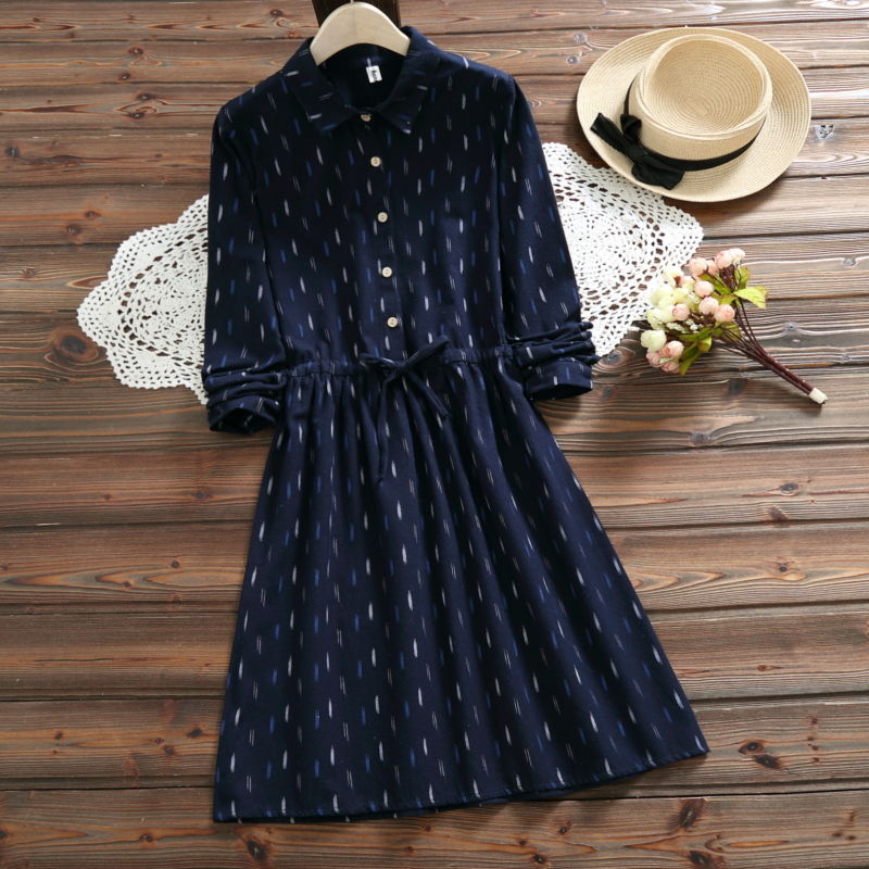 9月天气不冷不热，“棉麻秋裙”刚刚好，精致优雅，显瘦有气质