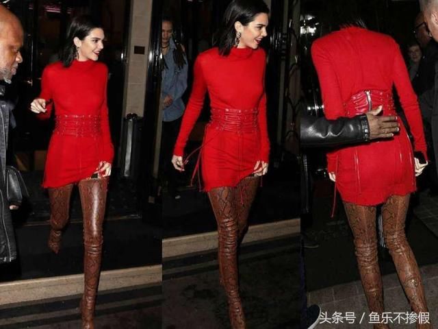 肯达尔詹娜夜出造型新颖,奇异的的靴子像袖套,还有更搞笑的!