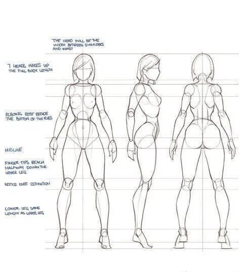  [模特的身]全新-160个服装人体动态【线稿】素材分享！（独家珍藏版）
