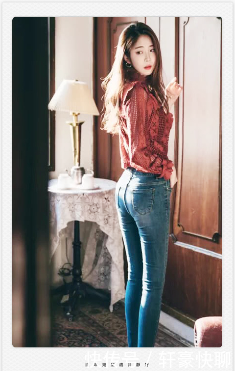  气质：牛仔裤增添你的女人气质，穿着舒适显瘦，看上去非常不错