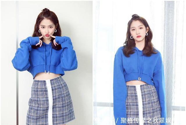 关晓彤终于穿对了，粉色外套搭配九分裤，这才是美少女该有的模样